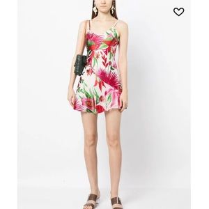 Cult Gaia Zarima Floral-Print Silk Blend Mini Dress